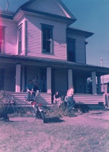 Visiting friends at another collective house in the Palouse