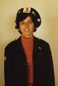 Alice in the early days when women were issued men's uniforms. It took years to get women's uniforms.